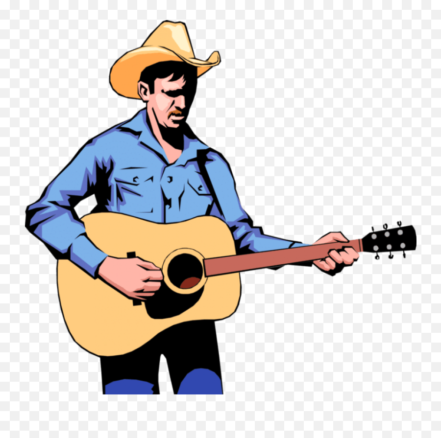 Guitar Vector Png - Cowboy Playing Guitar Png Emoji,Png Country