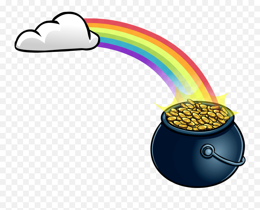 Rainbow Pot Of Gold Png Clipart - Rainbow Pot Of Gold Emoji,Pots Of Gold Clipart