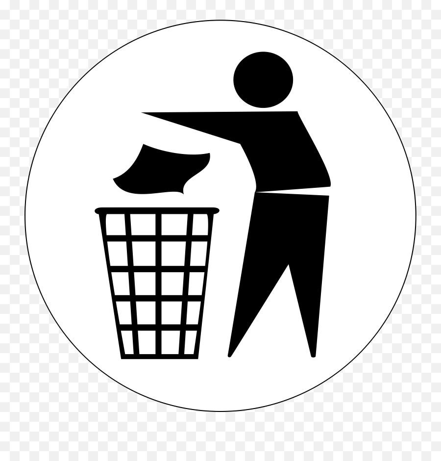 Cartoon Trash Can - Throw In Dustbin Logo Png Emoji,Trashcan Clipart