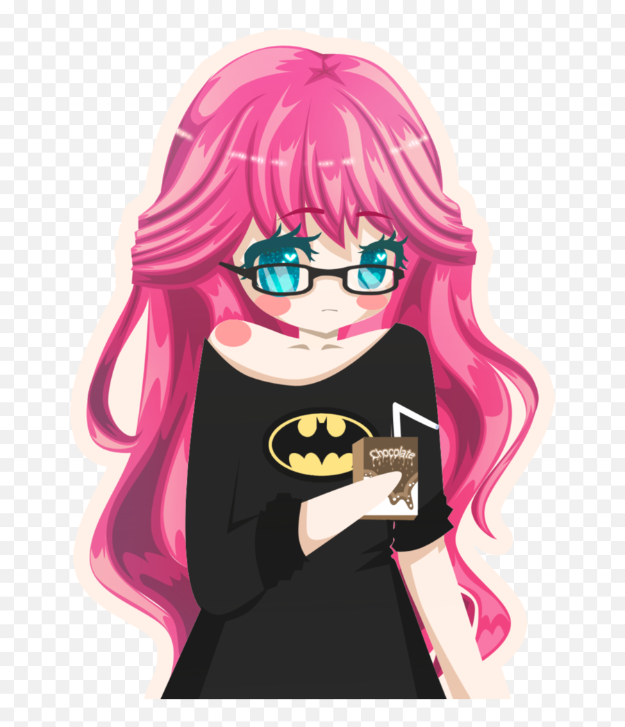 Female Hair Png - Chibi Anime Hair Female Anime Girl Pink Chibi Pink Hair Anime Emoji,Anime Hair Png
