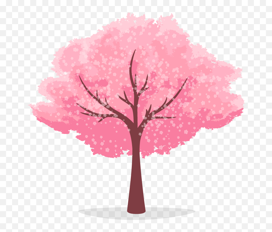 Cherry Blossom Tree Cartoon Clipart Emoji,Sakura Tree Png