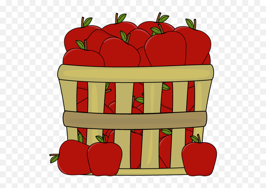 Clipart Of Few Apple And Baskets - Basket Of Apples Clipart Emoji,Apple Clipart Transparent