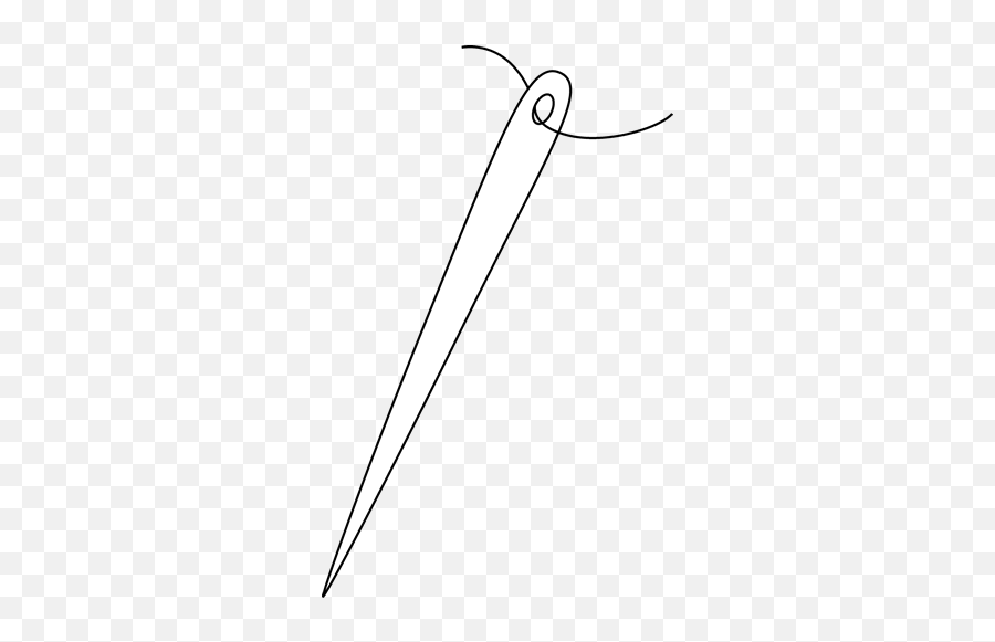 Black And White Needle Clip Art - Clip Art Needle Black And White Emoji,Sewing Clipart