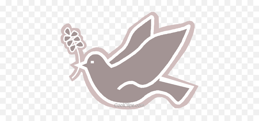 Dove With An Olive Branch In Its Mouth Royalty Free Vector Emoji,Free Dove Clipart