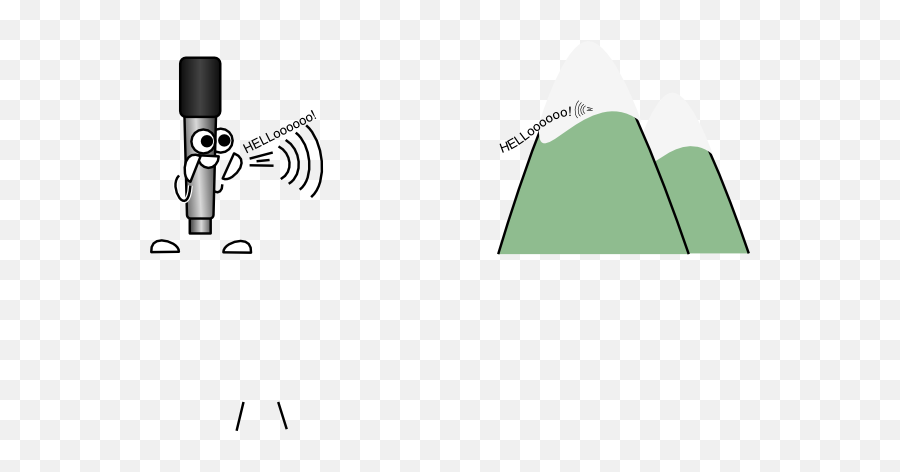 Mike The Mic With Echoing Mountains Clip Art At Clkercom Emoji,Moutain Clipart