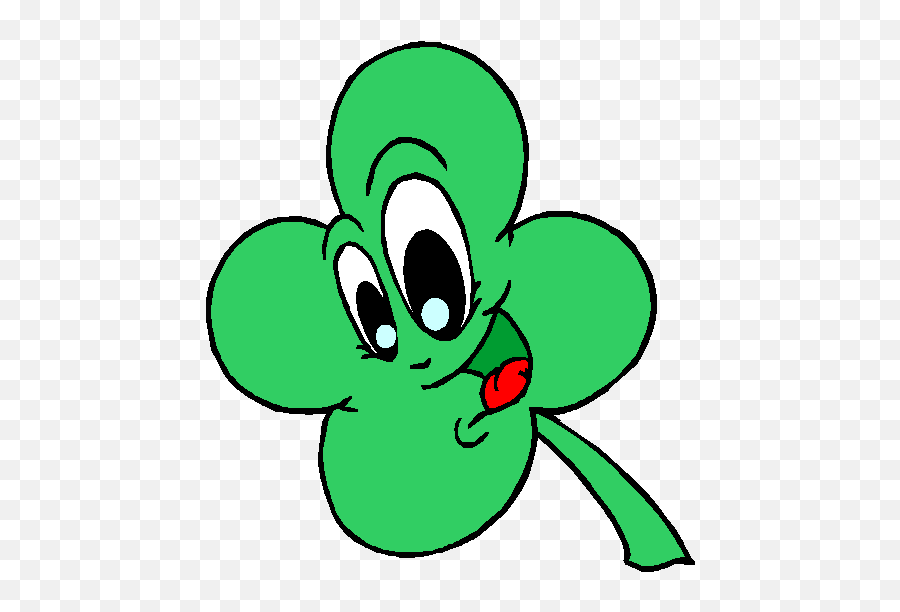 Shamrock Clipart 1 Graphics Silly Shamrocks And Four - Four Leaf Clover Clipart With Face Emoji,Shamrock Clipart