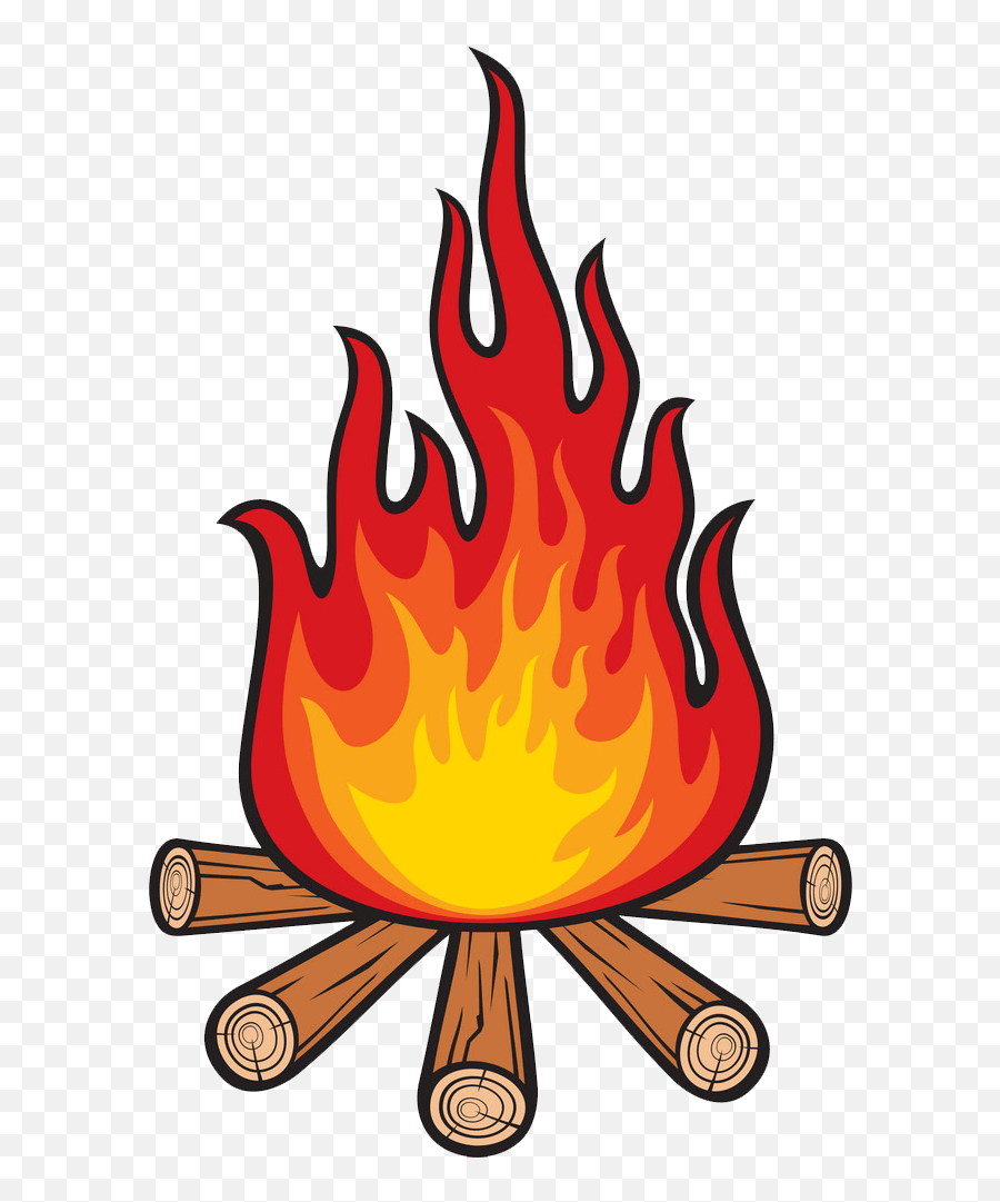 Campfire Clipart - Clipartworld Imagen De Una Fogata En Caricatura Emoji,Bonfire Clipart