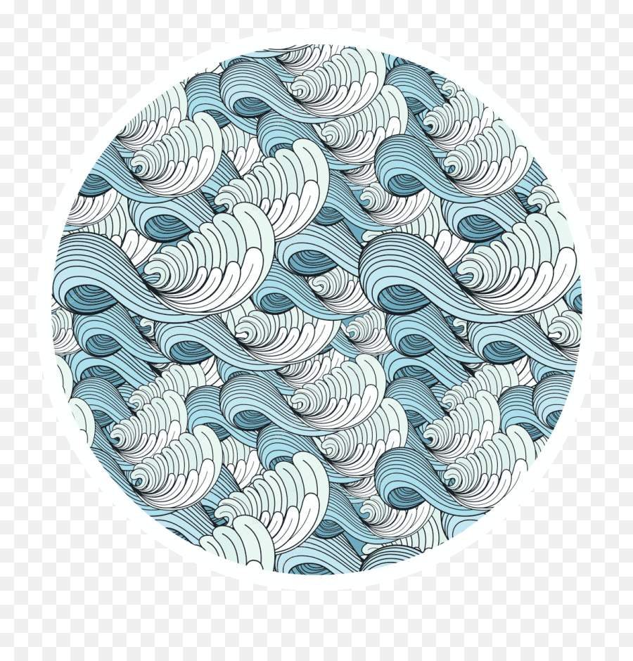 Wave - Ocean Waves Throw Blanket Full Size Png Download Zen Doodle Patterns Wave Emoji,Ocean Wave Png