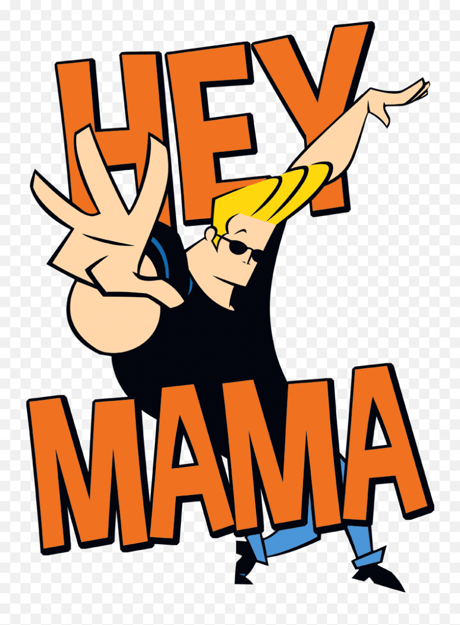 Johnny Bravo Hey Mama Mens Long Sleeve - Johnny Bravo Png Emoji,Johnny Bravo Png