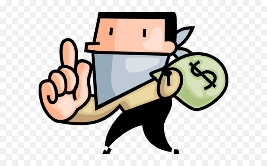 Transparent Bank Robber Clipart Png - Bank Robber Cartoon Mask Emoji,Robber Clipart