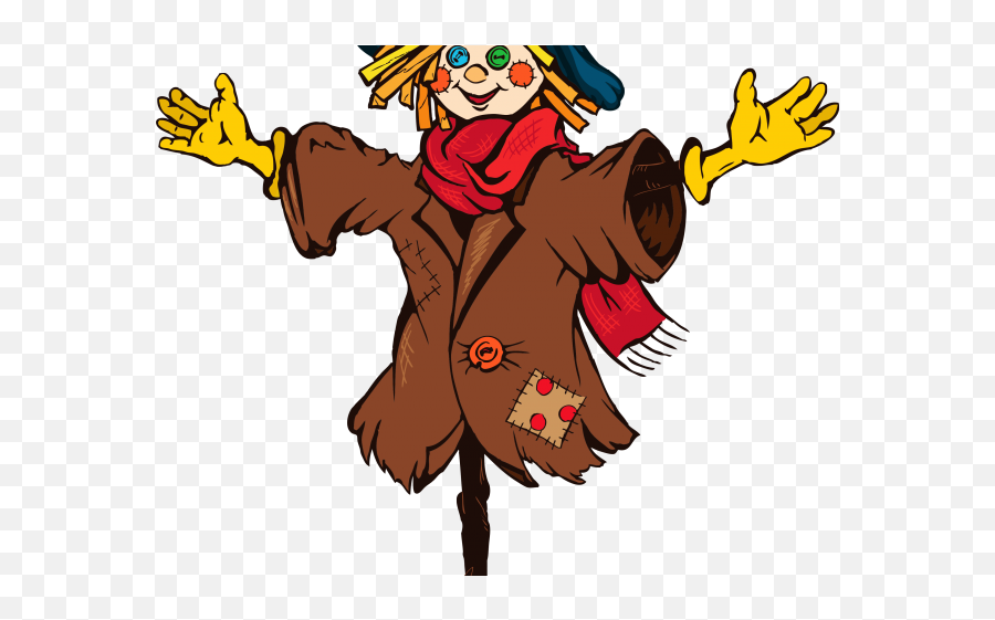 Scarecrow Clipart Pumpkin Farm - Cartoon Scarecrow Png Emoji,Scarecrow Clipart