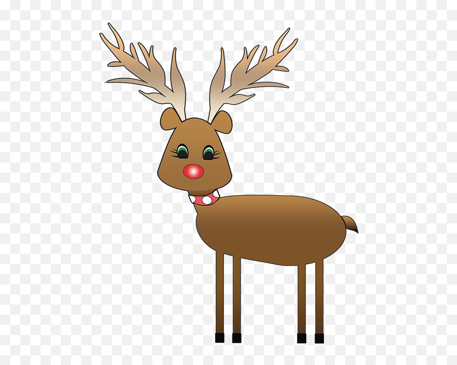 Transparent Deer Deer Reindeer Antler Clipart For Animals - Rudolph Emoji,Reindeer Antlers Clipart
