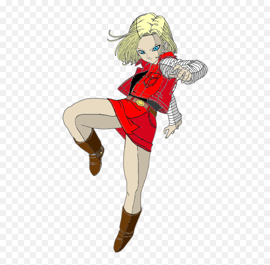 Download Android 18 By Kaijuboy455 - Android 18 White Background Emoji,Android 18 Png