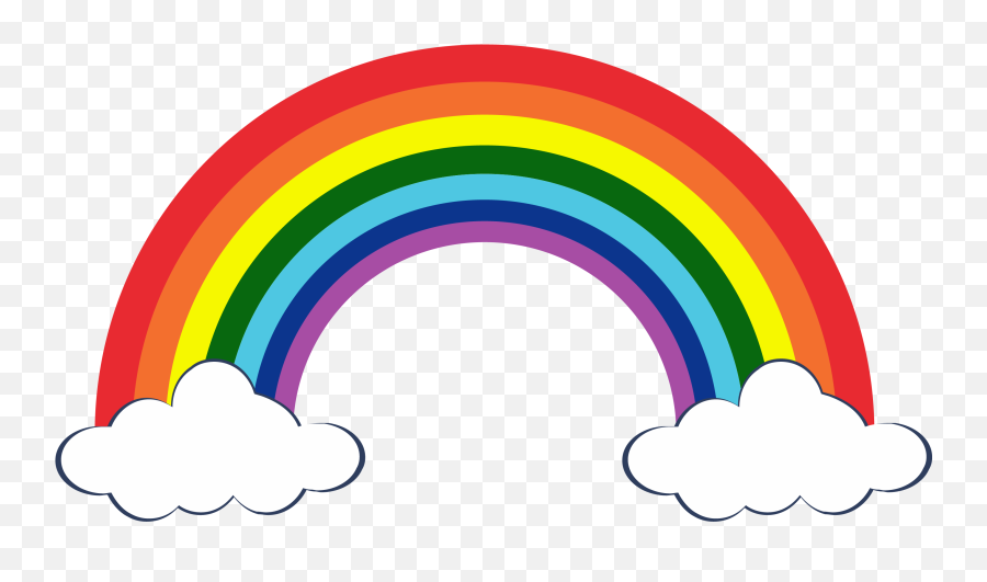 Download Rainbow Clip Art - Clipart Rainbow Emoji,Rainbow Clipart