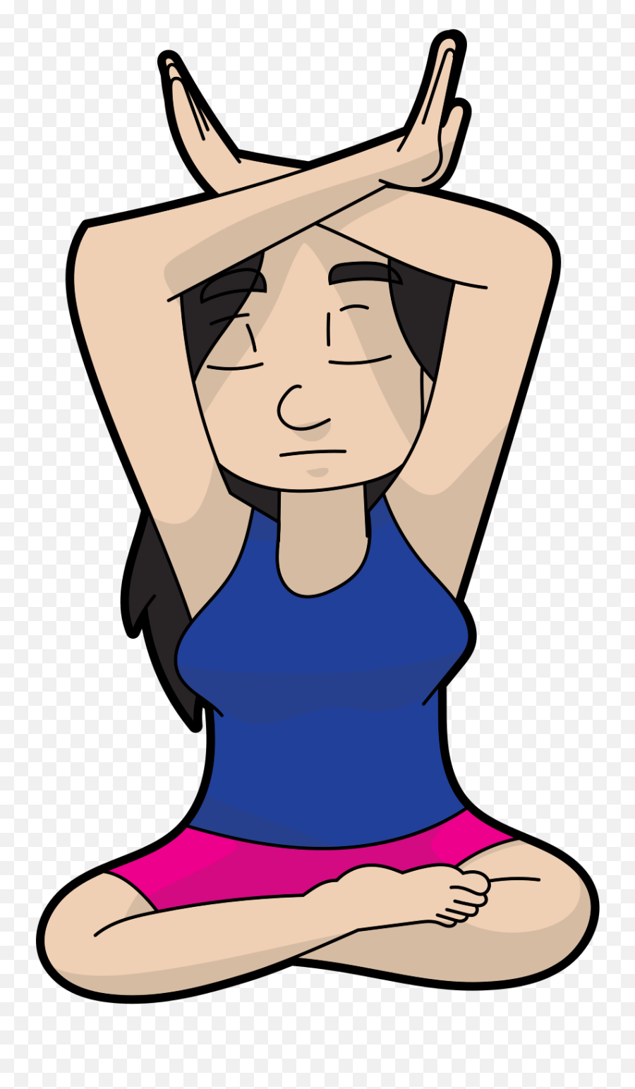 Cartoon Meditation Woman - For Women Emoji,Meditation Png