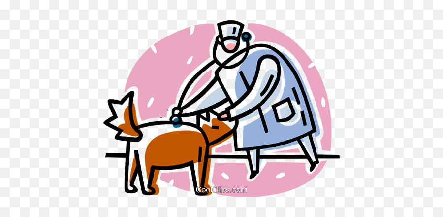 Vet Examining A Dog Royalty Free Vector - Animal Y Humano Animado Emoji,Veterinarians Clipart
