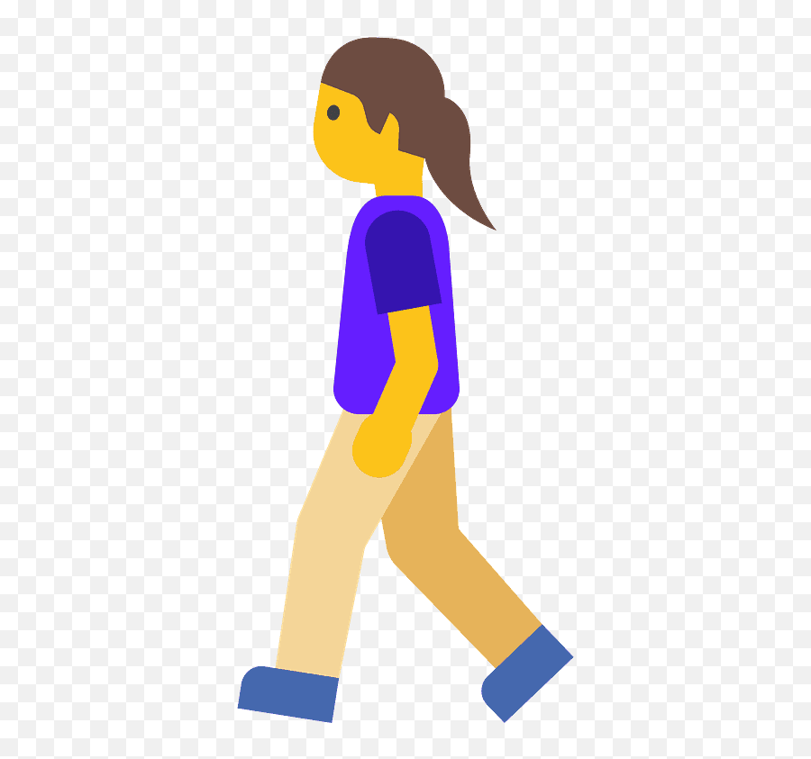 Woman Walking Emoji Clipart - Walk Emoji,Woman Walking Clipart