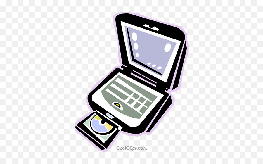 Laptop Computer With Cd Rom Drive Royalty Free Vector Clip Emoji,Notebooks Clipart
