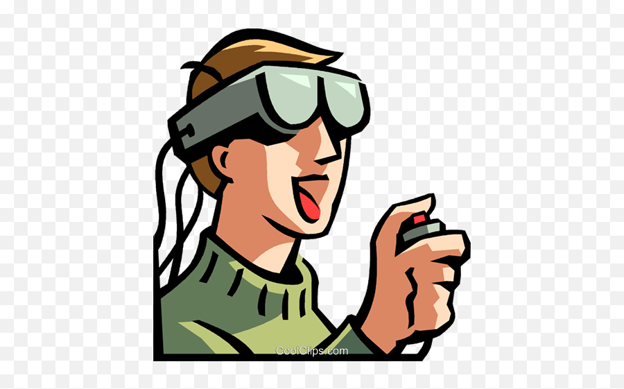 Boy Wearing A Virtual Reality Headset Royalty Free Vector Emoji,Headset Clipart
