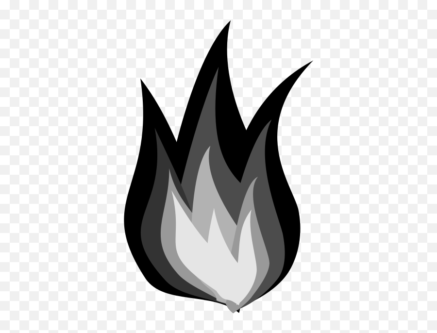 Black And White Flame Clipart - Free Clipart Images Emoji,Flame Clipart Free
