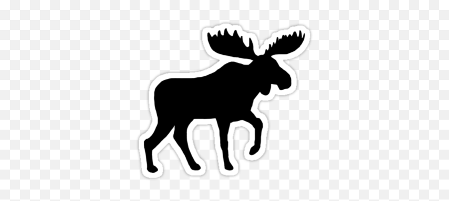 Moose Silhouette By Jenn Inashvili Moose Silhouette Moose Emoji,Moose Silhouette Png