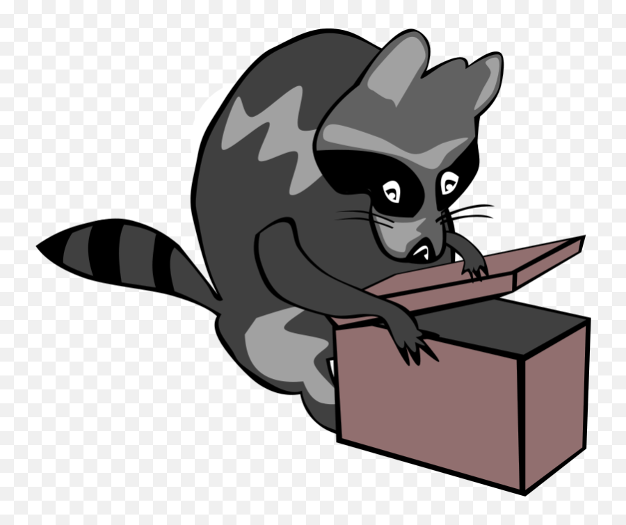 Raccoon Opening Box - Clipart Opening Emoji,Raccoon Clipart
