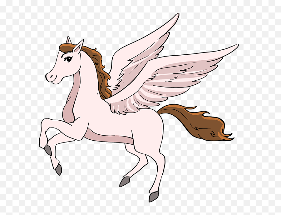 How To Draw Pegasus - Really Easy Drawing Tutorial Emoji,Pegasus Clipart