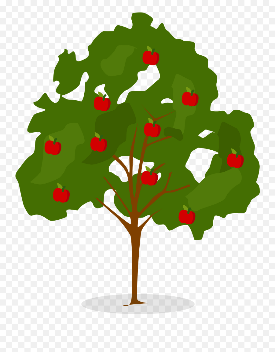Apple Tree Clipart - Tree Emoji,Apple Tree Clipart