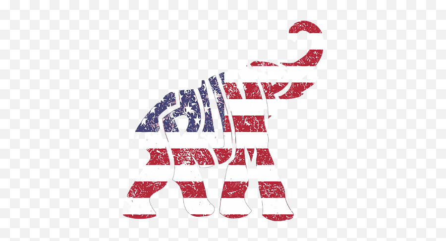 Re - Elect President Trump Republican Elephant American Flag Emoji,Republican Elephant Png