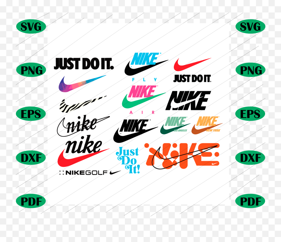 Nike Logos Svg Bundle Trending Svg Nike By Hray Emoji,How To Draw Nike Logo