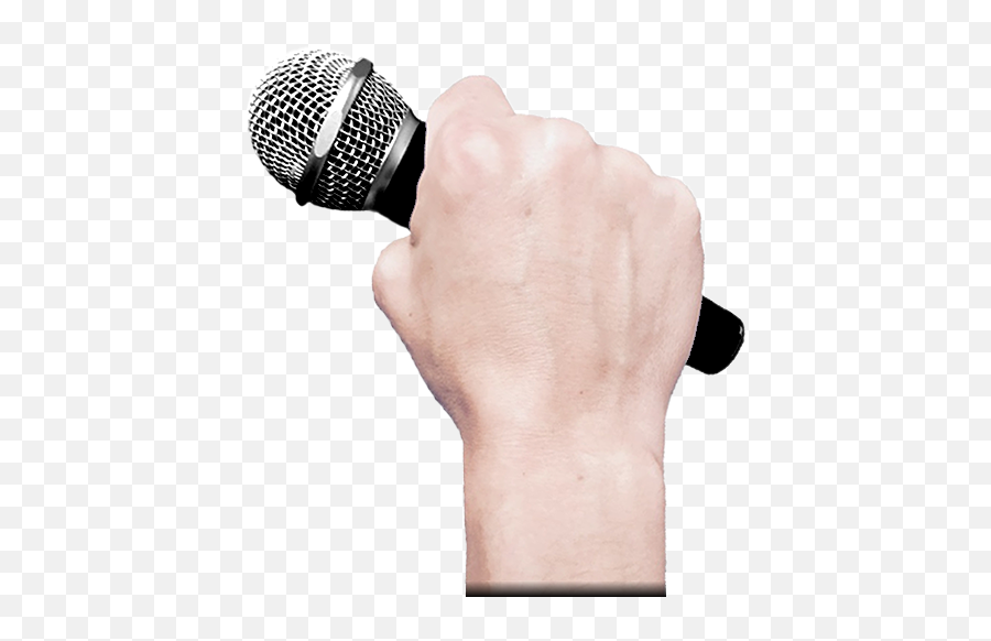 Drop The Mic Microphone - Hand On A Mic Emoji,Microphone Transparent