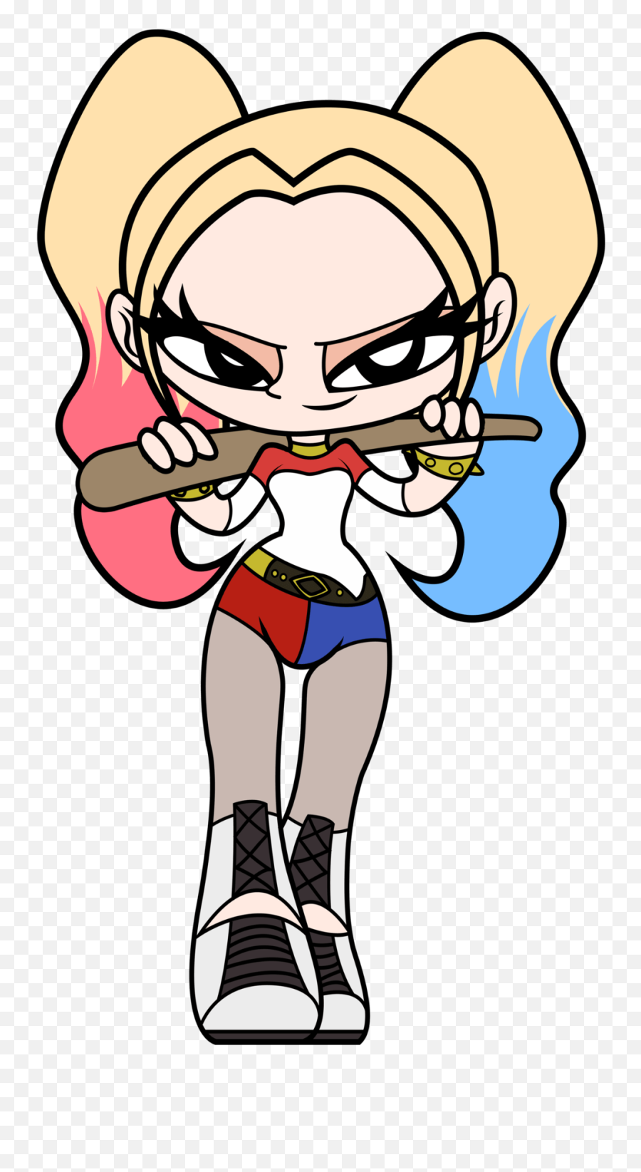 Harley Quinn Suicide Squad Clipart - Suicide Squad Harley Cute Harley Quin Cartoon Emoji,Harley Quinn Png