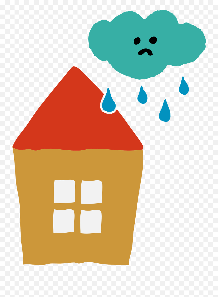 Clouds Raining - Hut In Rain Clipart Emoji,Rain Clipart