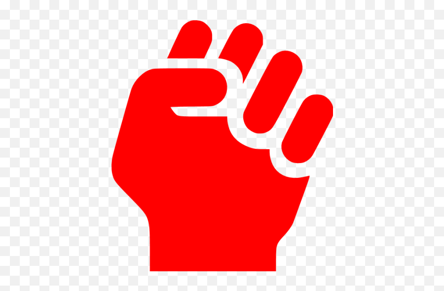 Red Clenched Fist Icon - Transparent Clenched Fist Icon Emoji,Fist Png