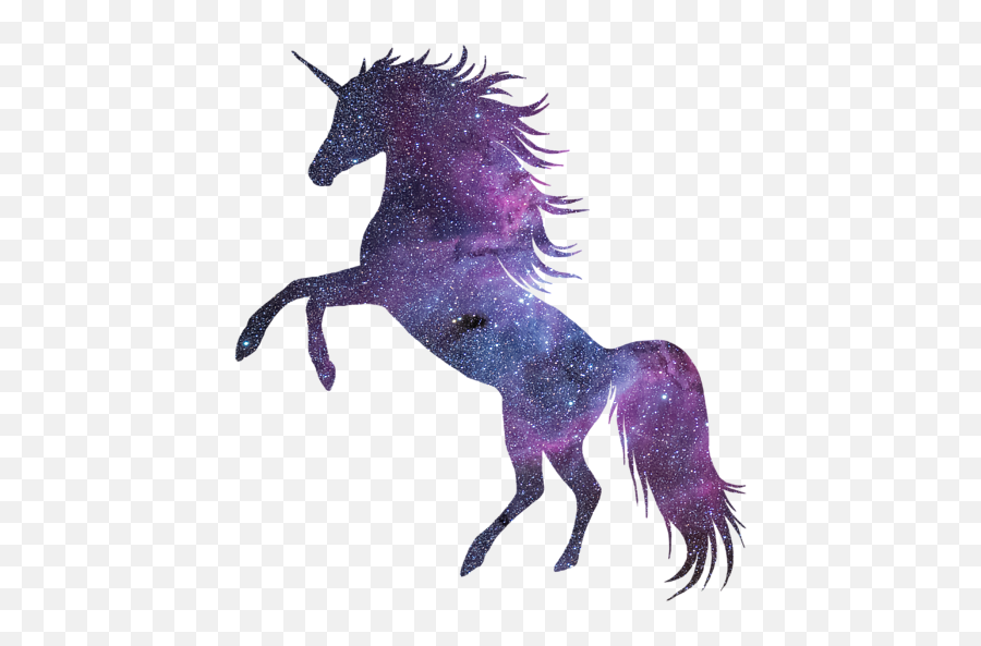 Unicorn In Space - Transparent Transparent Background Unicorn Emoji,Unicorn Transparent