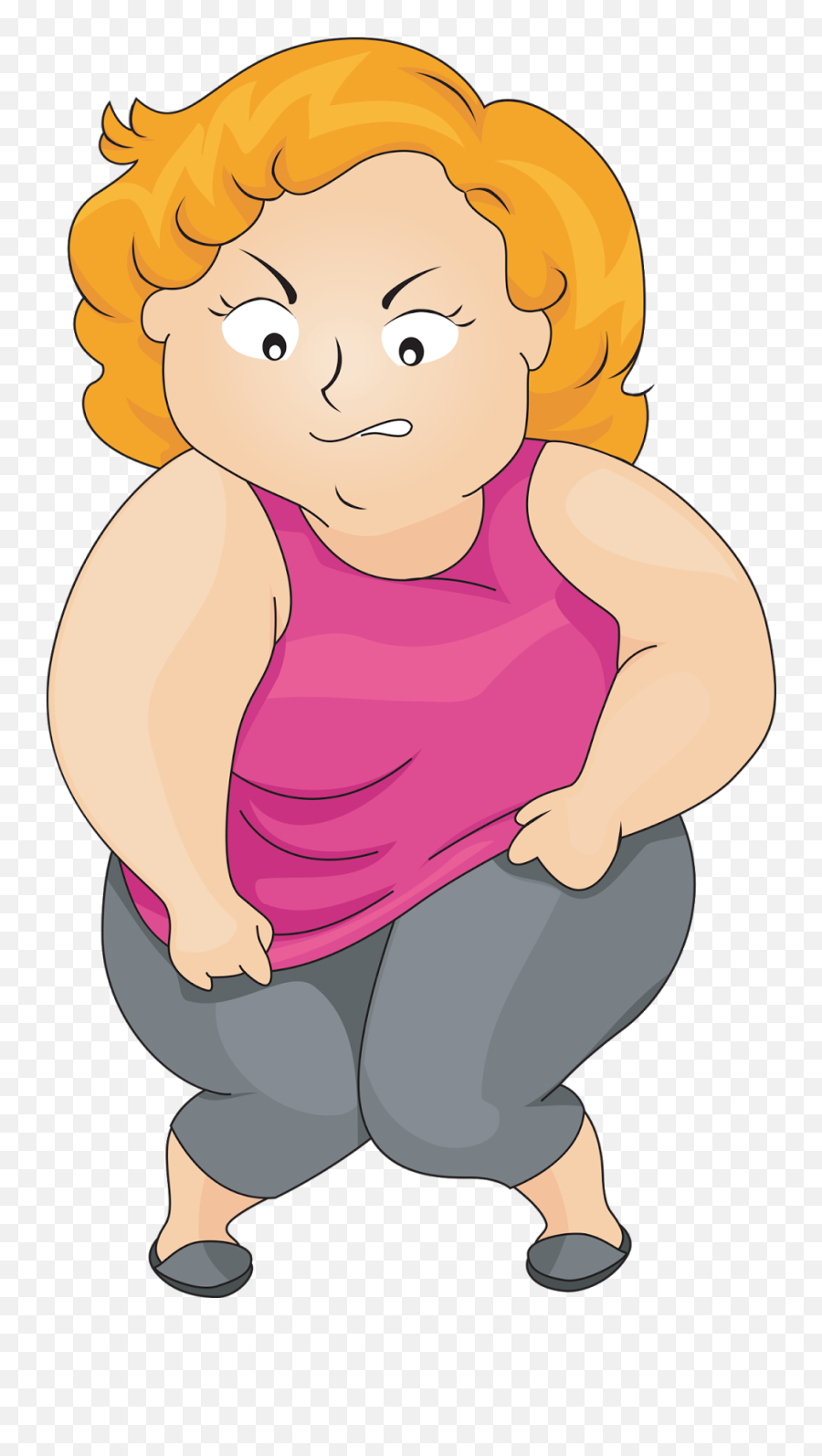 Woman Clip Art - Fat Girl Clipart Emoji,Fat Clipart