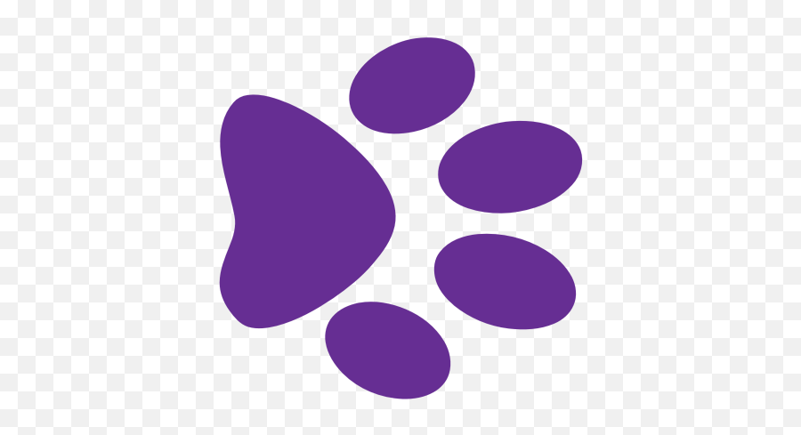 Purple Paw Print Clipart Png - Purple Paw Print Clipart Emoji,Dog Paw Print Clipart