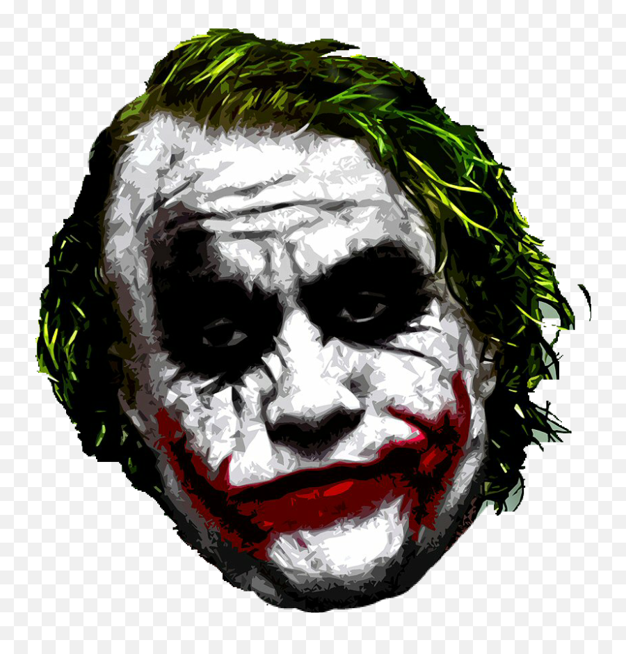 Download Hd Joker Mask - Joker Stencil Heath Ledger Emoji,Joker Face Png