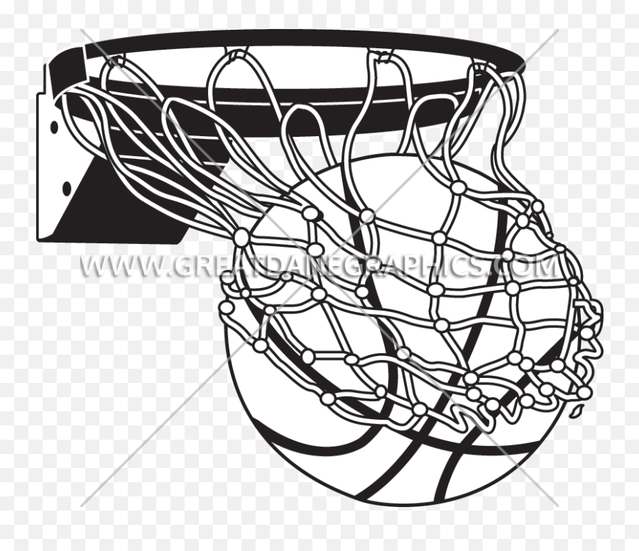 Library Of Basketball Swishing Through - Drawing Sketch Basketball Court Emoji,Basketball Hoop Clipart
