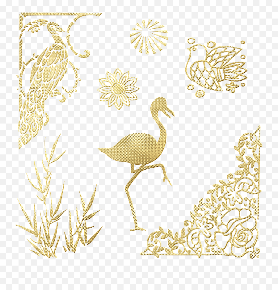 Download Free Photo Of Flamingo Peacock Gold Foil Bird Emoji,Peacock Feather Clipart