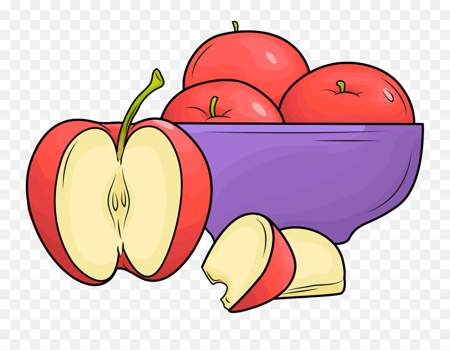 A Plate Of Apples Clipart - Apples Clipart Emoji,Apples Clipart