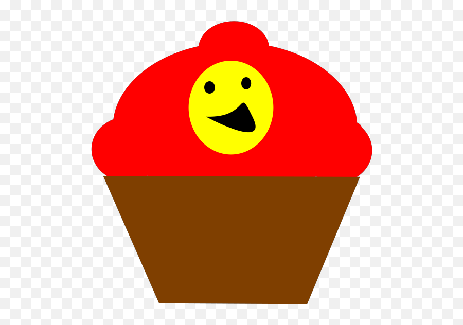 Cupcake Redbrown Smiling Face Clip Art At Clkercom - Vector Emoji,Smiling Faces Clipart