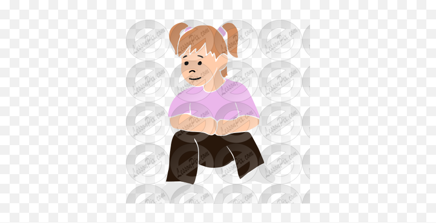 Squat Stencil For Classroom Therapy Use - Great Squat Clipart Emoji,Squat Png