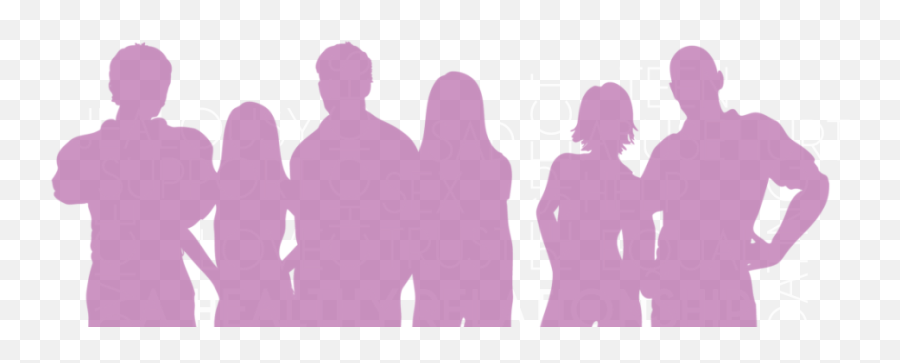 Download Hd Cropped - Teens Crowd People Silhouette Emoji,Crowd Silhouette Transparent