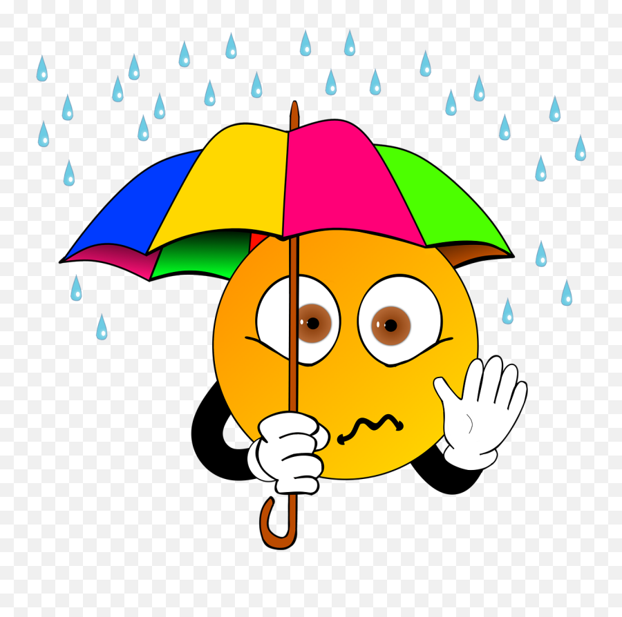Umbrella Storm Screen - Umbrella Storm Clip Art Emoji,Storm Clipart