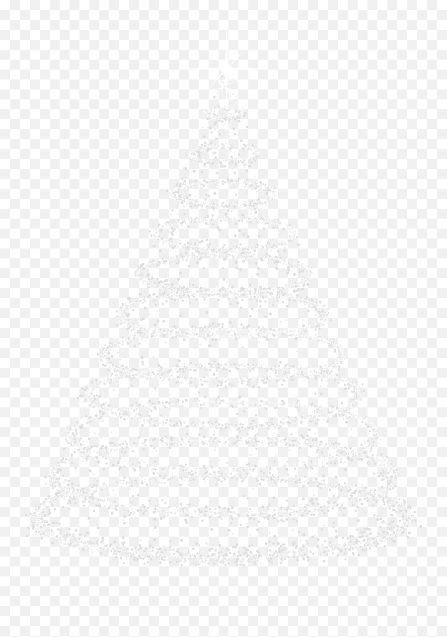 Download Hd Deco Christmas Tree Transparent Clip Art Image - Transparent White Christmas Tree Clip Art Emoji,Tree Transparent