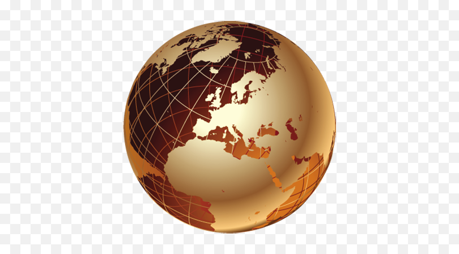 Globe Clipart Brown Globe Brown Transparent Free For - Imagenes De Mundo En Color Dorado Emoji,Globe Clipart