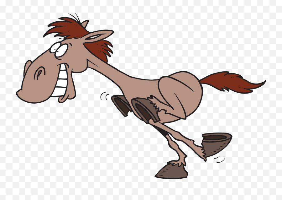 High Horse Cartoon - Horse Running Clip Art Funny Running Funny Cartoon Png Emoji,Runner Clipart