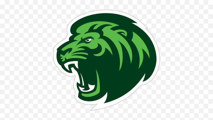 Printed Vinyl Green Angry Free Wild Lion Head Attack Mascot - Mascot Green Lion Logo Emoji,Lion Logos