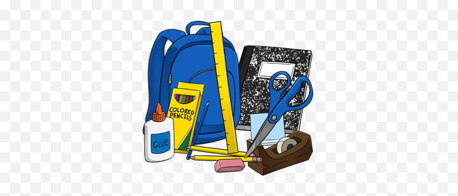 School Supplies School Supplies - Elementary School School Supplies Cartoon Emoji,School Supplies Clipart